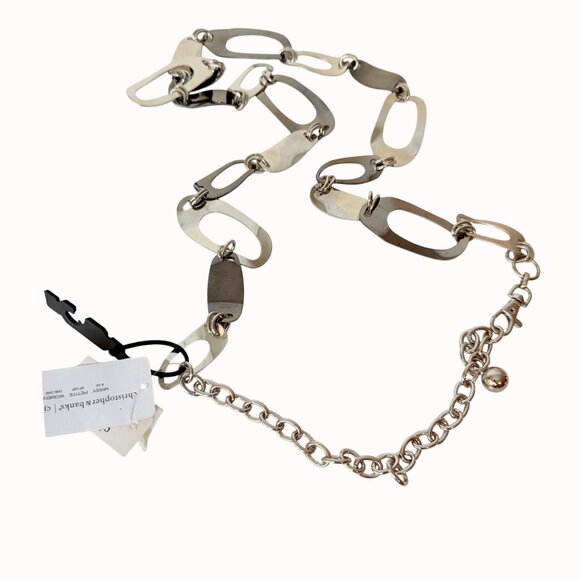 Cj Banks Link Chain Belt Silver Tone Size 2X/3X Edgy Statement Waist Accessory - Picture 2 of 15